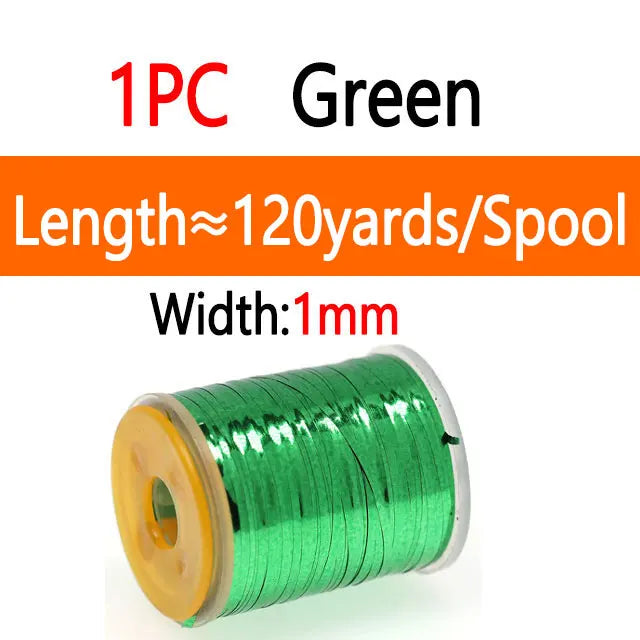 Bimoo 0.3mm /1mm Fly Tying Flat Mylar Tinsel Holographic Flash Tinsel Dry Wet Nymph Streamer Trout Fishing Fly Tying Material