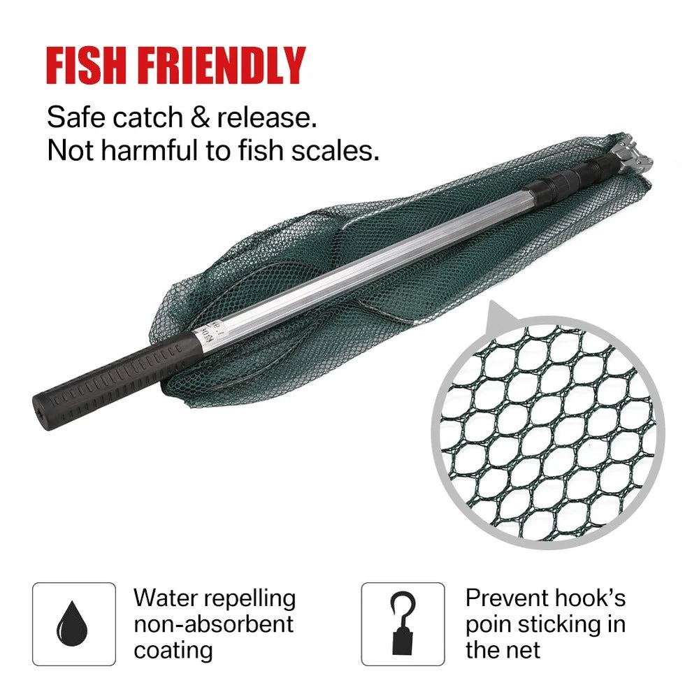 190cm/57cm Telescopic Landing Net Folding Fishing Pole Extending