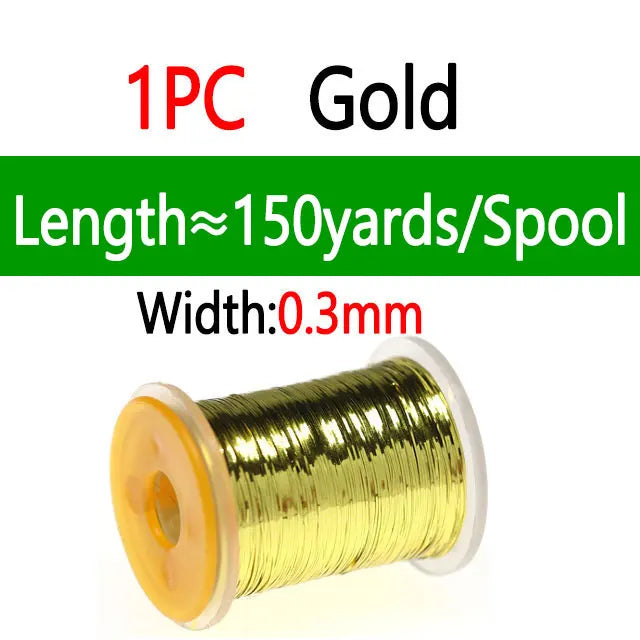 Bimoo 0.3mm /1mm Fly Tying Flat Mylar Tinsel Holographic Flash Tinsel Dry Wet Nymph Streamer Trout Fishing Fly Tying Material