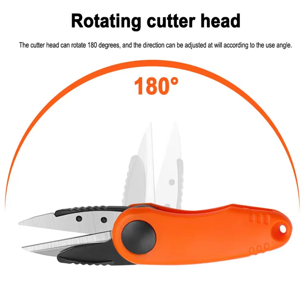 Folding Scissors Shrimp-Shaped Stainless Steel Scissors Clipper Nipper Fish Use Fishing Line Cutter Accessories For Fishing