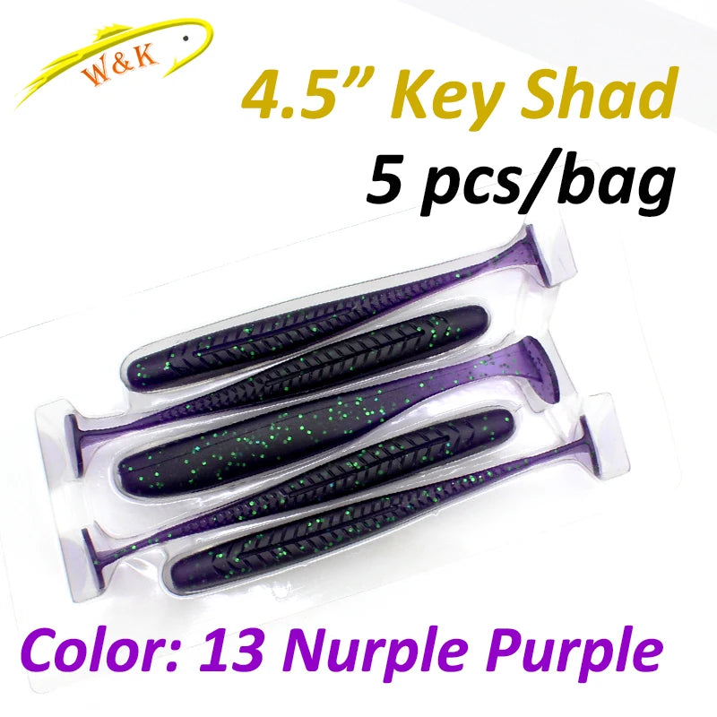 4.5 Inch Super Swimbait for Pike Bass Zander Fishing Shad at 5 PCS Texas RIG Soft Bait Colorfully Swing