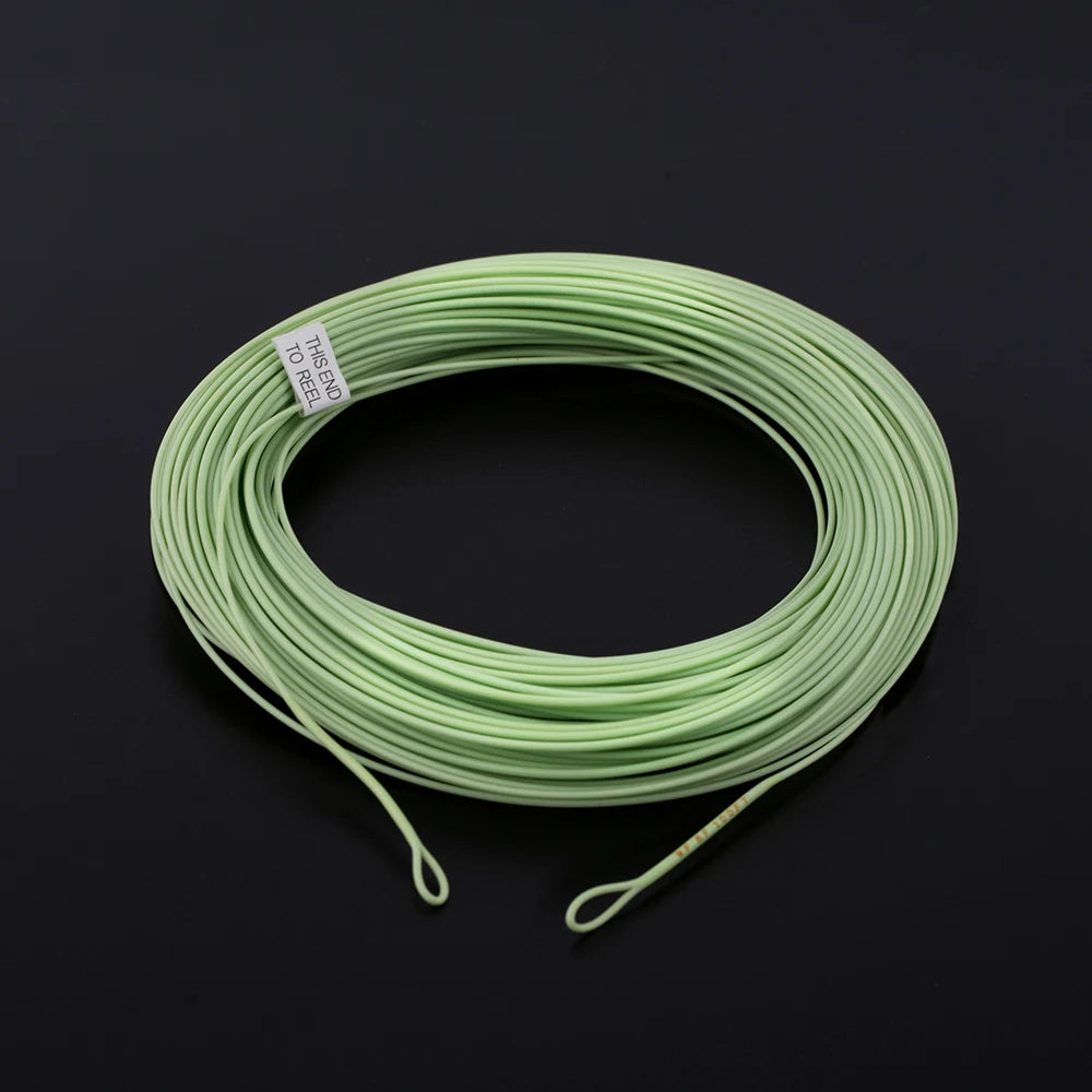 HERCULES Fly Fishing Line Floating Weight Forward Fly Line with Double Welded Loop, Fluorescent Yellow WF5F WF6F WF7F WF8F 100FT