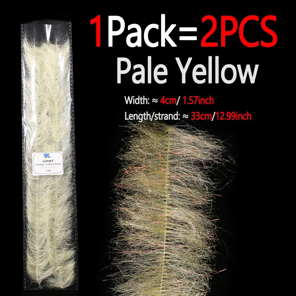Bimoo 1Pack Flash Streamer Dubbing Brush Fly Tying Material For Minnow Baitfish Streamer Pike Steelhead Saltwater Fishing Lures