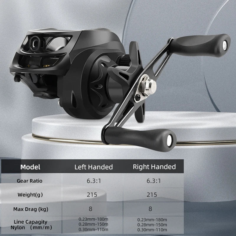 Baitcasting Fishing Reels Max Drag 8kg Ultra Light Casting Reel Fishing Reel for Bass Pike Fishing Tackle