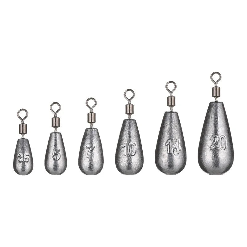 5pcs/lot Fishing Baits Sinker 3.5g 5g 7g 10g 14g 20g Fishing Weight Sinker Water Drop Weights Fishing Tackle Accessories Tool