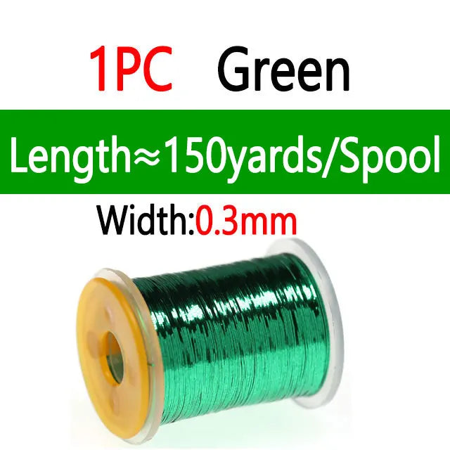 Bimoo 0.3mm /1mm Fly Tying Flat Mylar Tinsel Holographic Flash Tinsel Dry Wet Nymph Streamer Trout Fishing Fly Tying Material