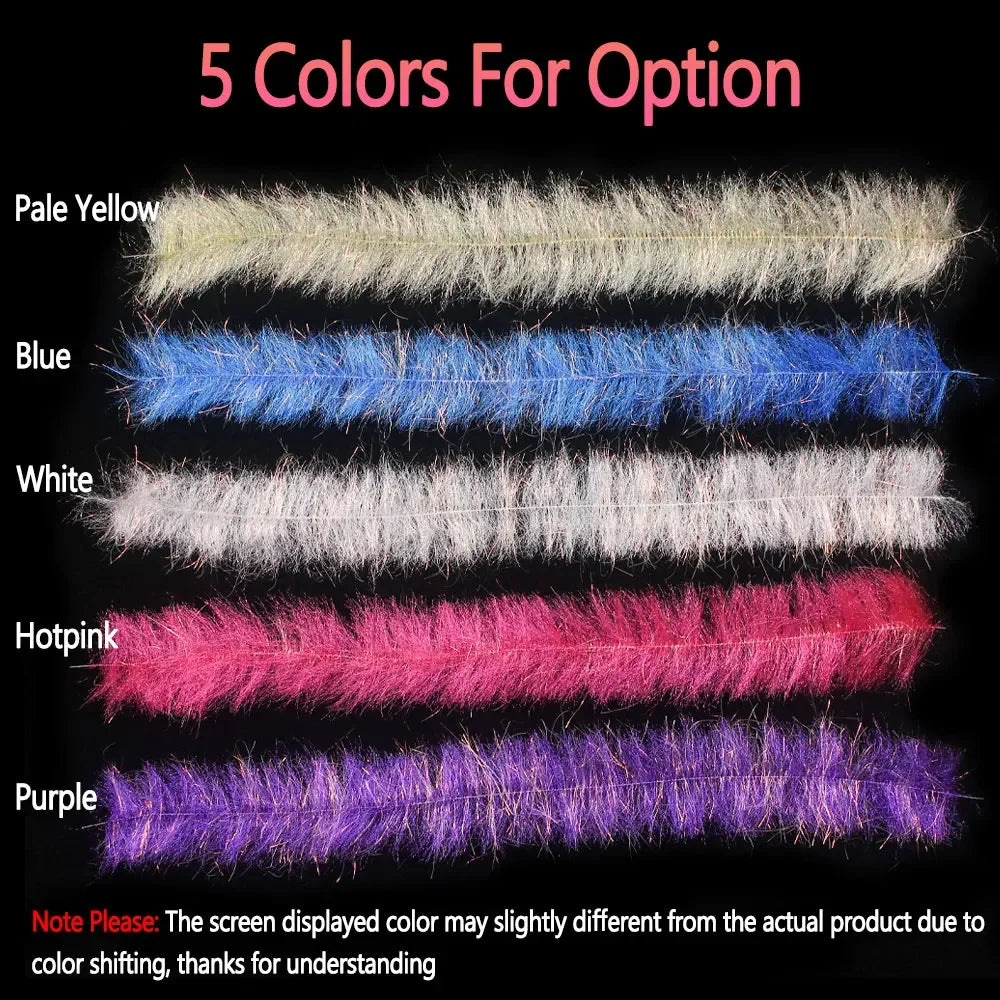Bimoo 1Pack Flash Streamer Dubbing Brush Fly Tying Material For Minnow Baitfish Streamer Pike Steelhead Saltwater Fishing Lures