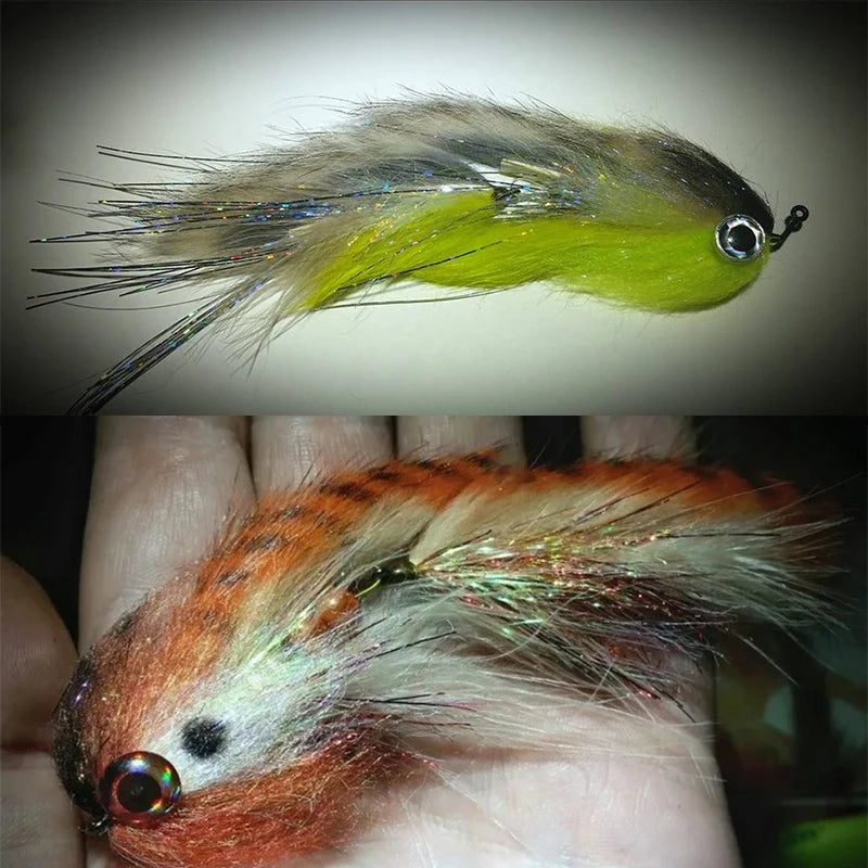 3strips/pack fly tying magnum zonker rabbit strips 8mm width larger zonker for Pike&Musky big streamer pattern&saltwater flies