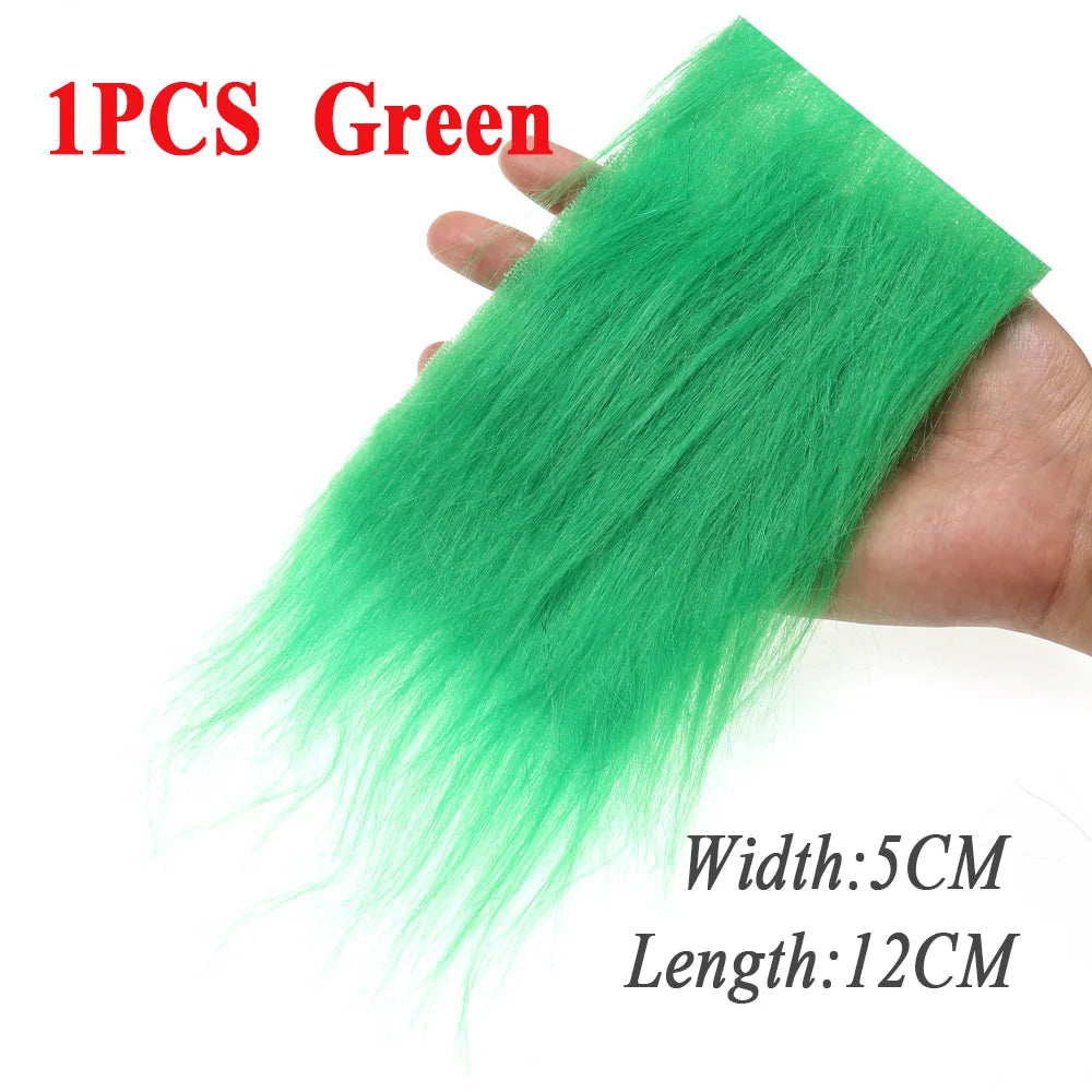 Vtwins Soft Synthetic Fiber Grizzled Furabou Craft Fur Synthetic Material Fly Fishing Tying Materials Streamer Tail Wing Grizzy