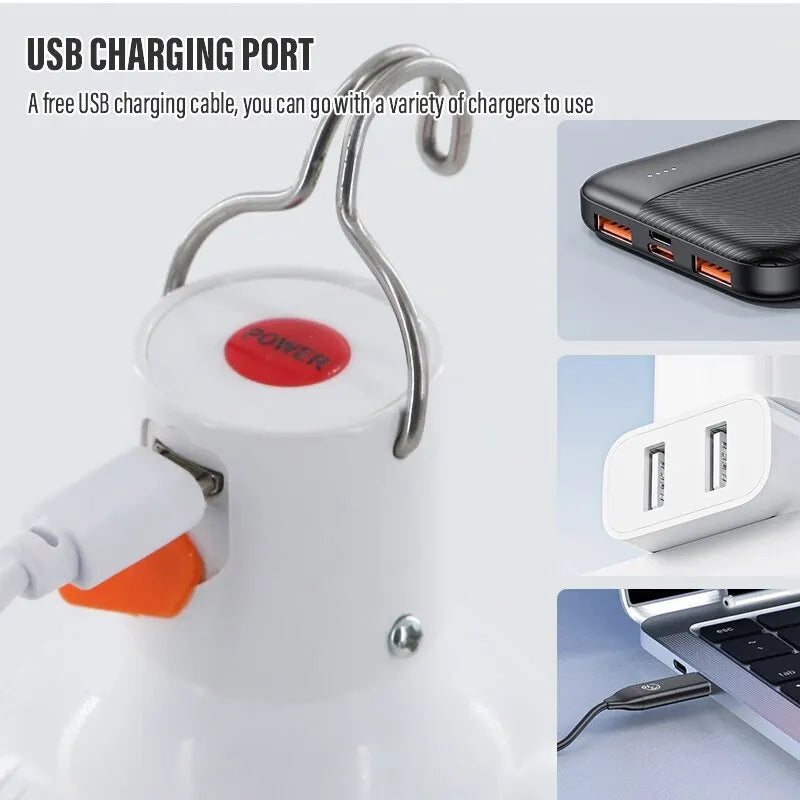 Street Lamp Hanging LED Charging Lamp Multifunctional Lamp Charging Energy-saving Lamp Emergency Lamp Camping Lamp Charging