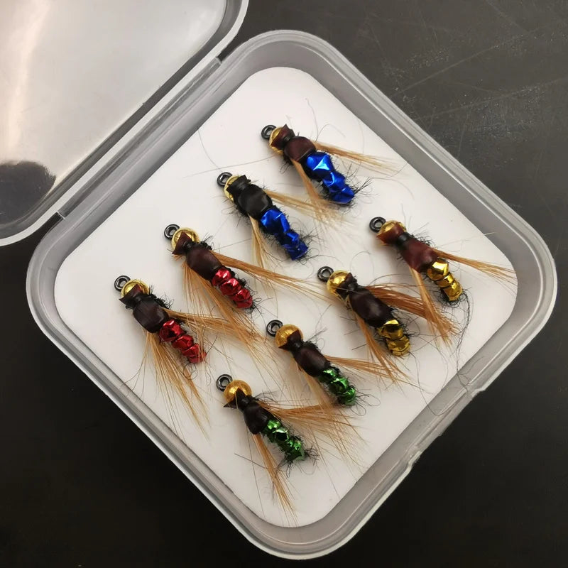 Fly Fishing Flies Kit Artificial Bait Nymph Scud Fly Bug Worm Trout Fishing Flies Insect Fishing lure Pack of 4pcs /8pcs /32pcs