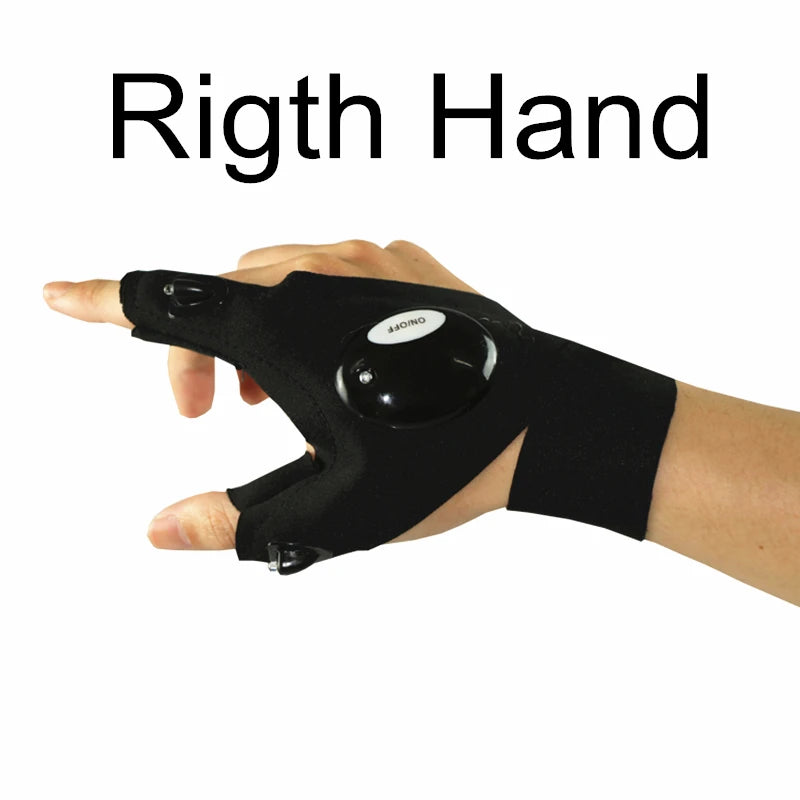 Cycling Gloves With Lights Gloves for Fishing Equipment Accessories Glove With Led Fingerless Light Fingers Mittens Apparel