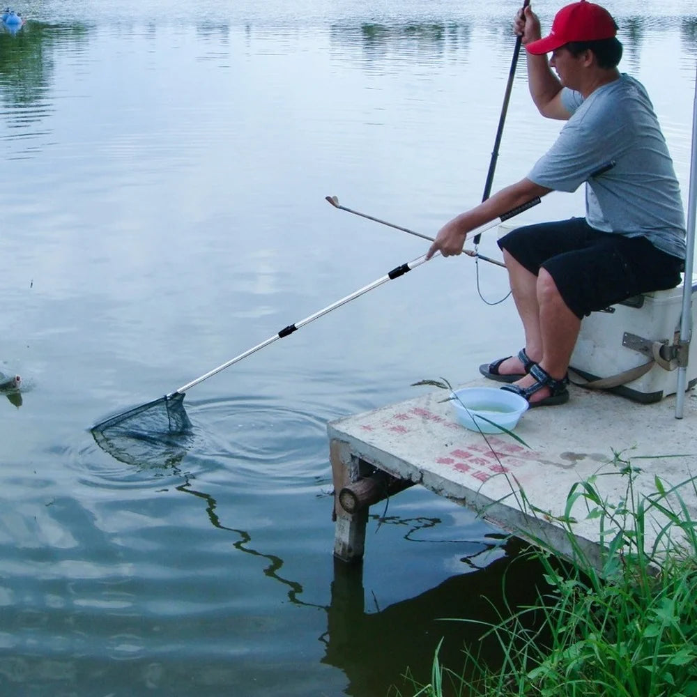 190cm/57cm Telescopic Landing Net Folding Fishing Pole Extending
