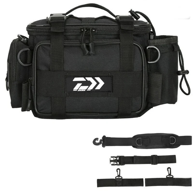 Lure Bag Fanny Pack for Fishing Backpack with Rod Holder Sling Shoulder Bag