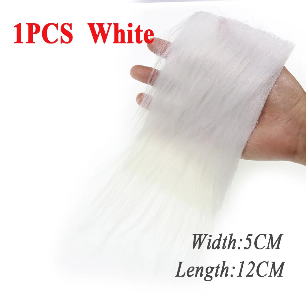 Vtwins Soft Synthetic Fiber Grizzled Furabou Craft Fur Synthetic Material Fly Fishing Tying Materials Streamer Tail Wing Grizzy