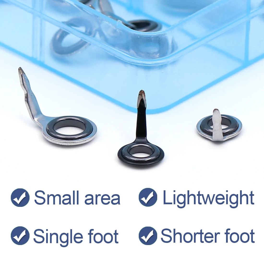FishTrip Single Foot Fishing Rod Guides Repair Kit Micro Guides for Light-spinning, Casting Rod 0.076g~0.77g