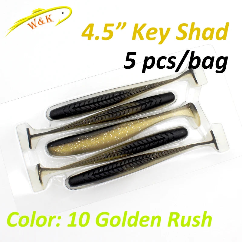 4.5 Inch Super Swimbait for Pike Bass Zander Fishing Shad at 5 PCS Texas RIG Soft Bait Colorfully Swing