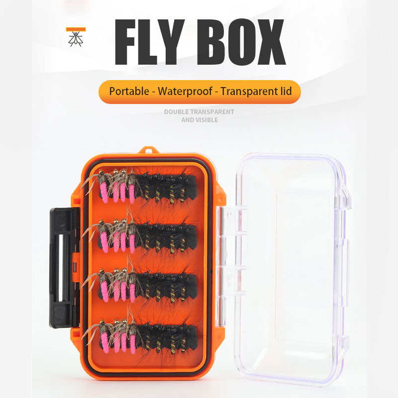 Flying lure fishing tackle box （plastic double-sided waterproof