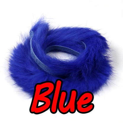 Bimoo 2pcs 5mm Wide Rabbit Fur Hare Zonker Strips for Fly Tying Material Streamer