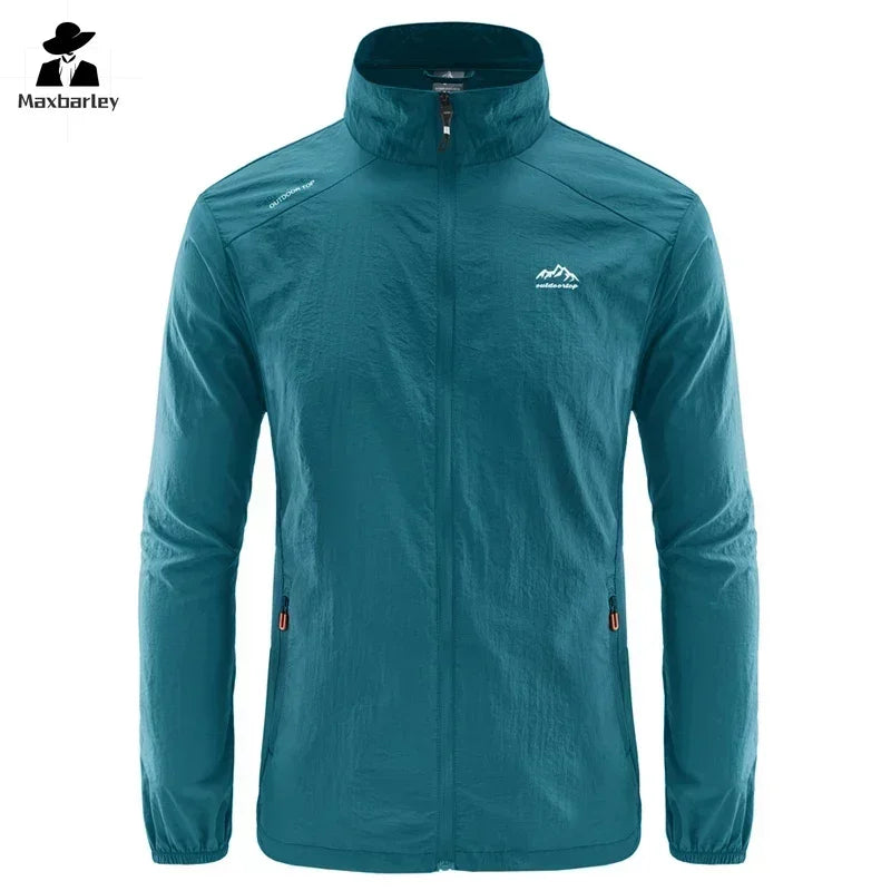 Men's Summer Skin Quick Dry Hiking Jacket Waterproof Sun UV Protection Coats Men Outdoor Sports Fishing Camping Running Jacket