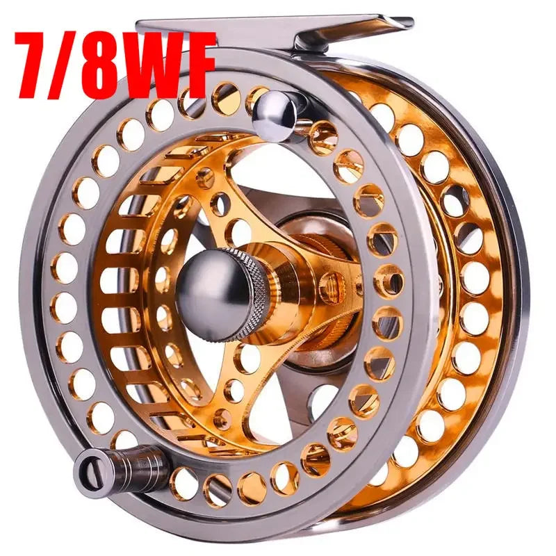 Sougayilang 5/6 7/8 Fly Fishing Reel high Speed Ratio Fishing Reel CNC-Machined Aluminum Alloy Body and Spool Fly Reels