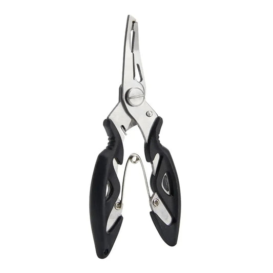 Fishing Lure Plier Scissors Return Spring Latch Bend Design Comfortable Handle Needle Nose Pliers Eagle Nose Pliers Orange