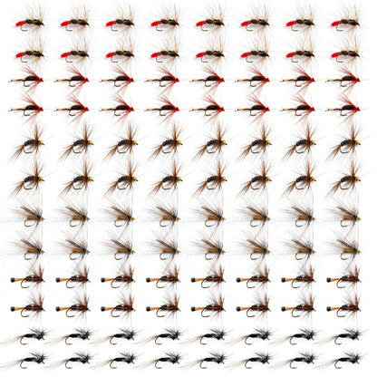 Goture 48/96/150pcs Fishing Flies Kit Handmade Fly Fishing Lure Wet Fly Nymph Flies Artificial Bait for Trout  Fishing Tackle