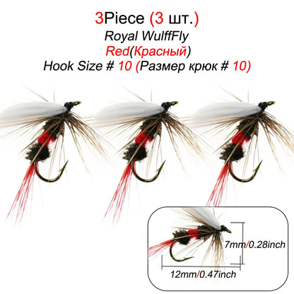 3Pcs Wet Fly Flies for Trout Fishing Flies Artificial Insect Hook Bait Mosquito Fly Fishing Trout Lures