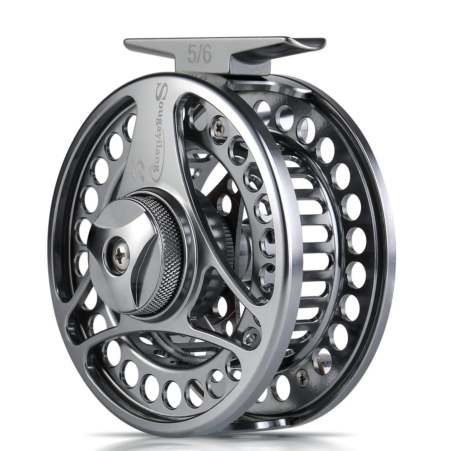 Sougayilang 5/6 7/8 Fly Fishing Reel high Speed Ratio Fishing Reel CNC-Machined Aluminum Alloy Body and Spool Fly Reels