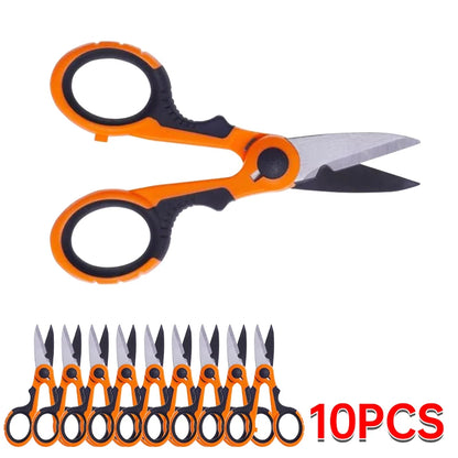 Fishing Scissors Stainless Steel Precision Fishing Line Cutter Non-slip Handle Protective Sleeve Woven Fishing Line Scissors