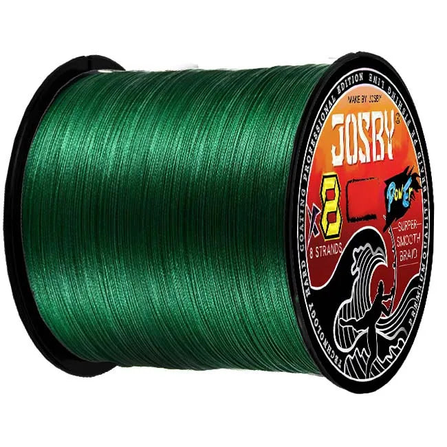 JOSBY Japan 8X 8 Strands Braided Fishing Line 100M 300M 500M Multifilament Speckled PE Wire Fly Sea Saltwater Freshwater Pesca