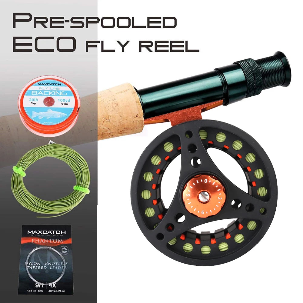 Maximumcatch High Quality ECO 2/3/4/5/6/7/8WT Fly Reel Large Arbor Aluminum Fly Fishing Reel Hand-Changed Fishing Reel