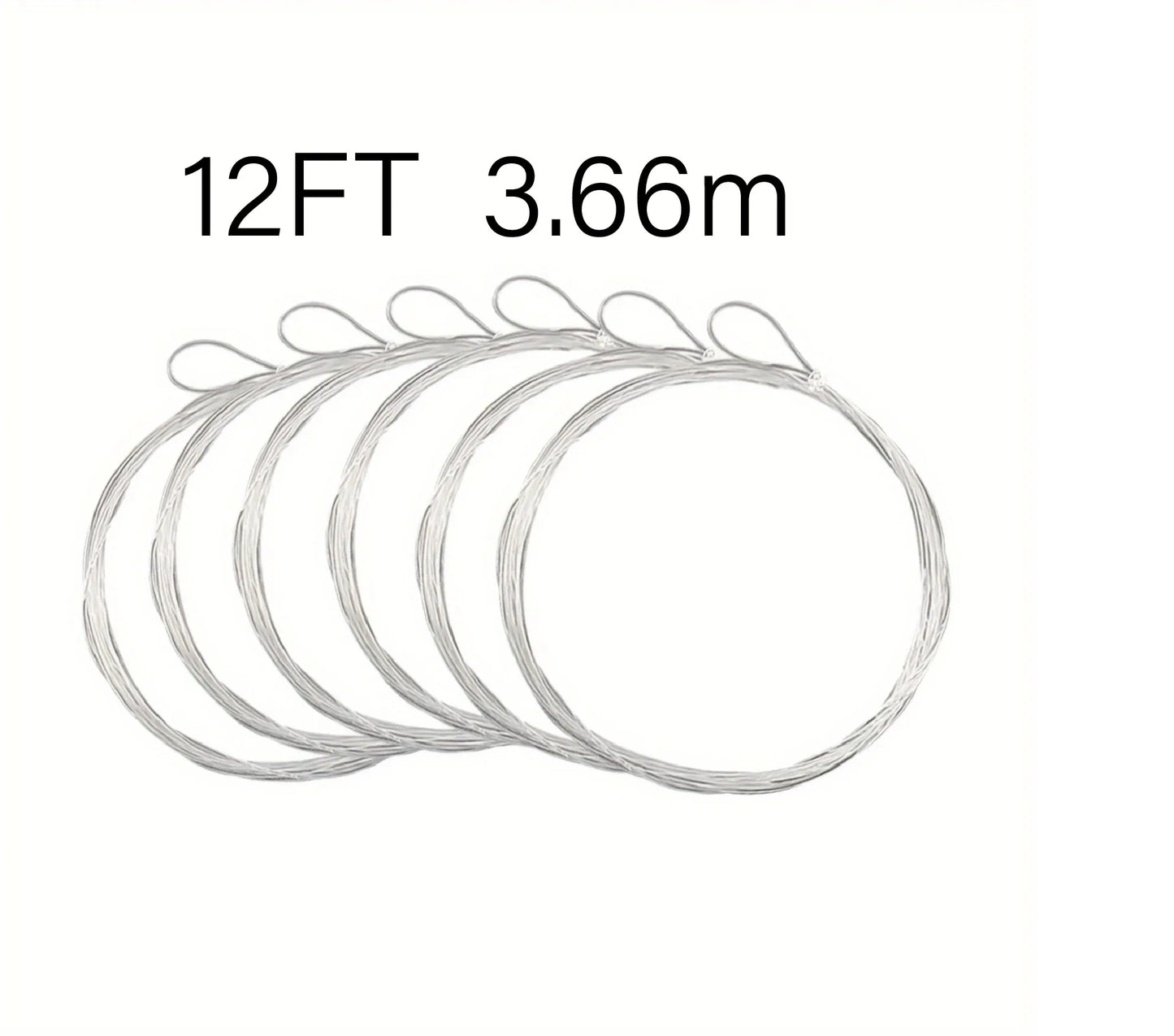 Aventik 9ft 12ft 15ft PreTied Loop Clear Tapered Fly Fishing Leader Line Made Of Nylon 6pcs