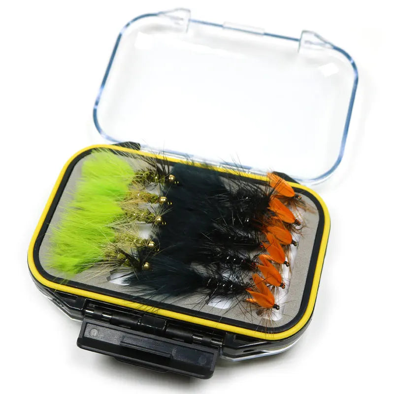 ICERIO 32PCS Fly Fishing Flies Wooly Bugger Streamer Wet Fly Trout Fishing Lure Box Tackle