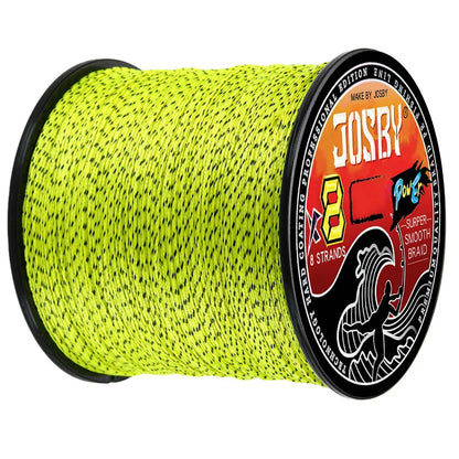 JOSBY Japan 8X 8 Strands Braided Fishing Line 100M 300M 500M Multifilament Speckled PE Wire Fly Sea Saltwater Freshwater Pesca