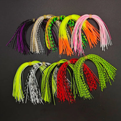 5/10 Bundles silicon skirts fishing lure Spinner bait Buzzbait  silk Rubber Jig Lures Fly Tying Material Fishing Accessories