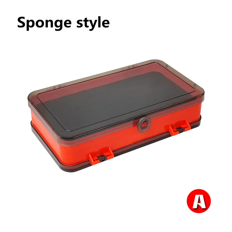 New Fishing Box Double sided Portable Sponge Pad Fly Lures Container Jig Head Hook Storage Bait Case Carp Accessories Box Tackle