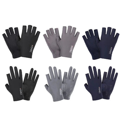 1 Pair Outdoor Sport Fishing Gloves Touch Screen Thin Anti Uv Protective Gear Motorcycle Racing Gloves Ice Slip Breathable