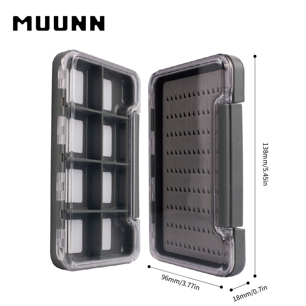 MUUNN 1PC Ice Jig /Fly Fishing Hook Box,Trout Perch Crappie Walleye Lure Jig Head Tackel,Ice Fishing Magnetic Density FoamBox