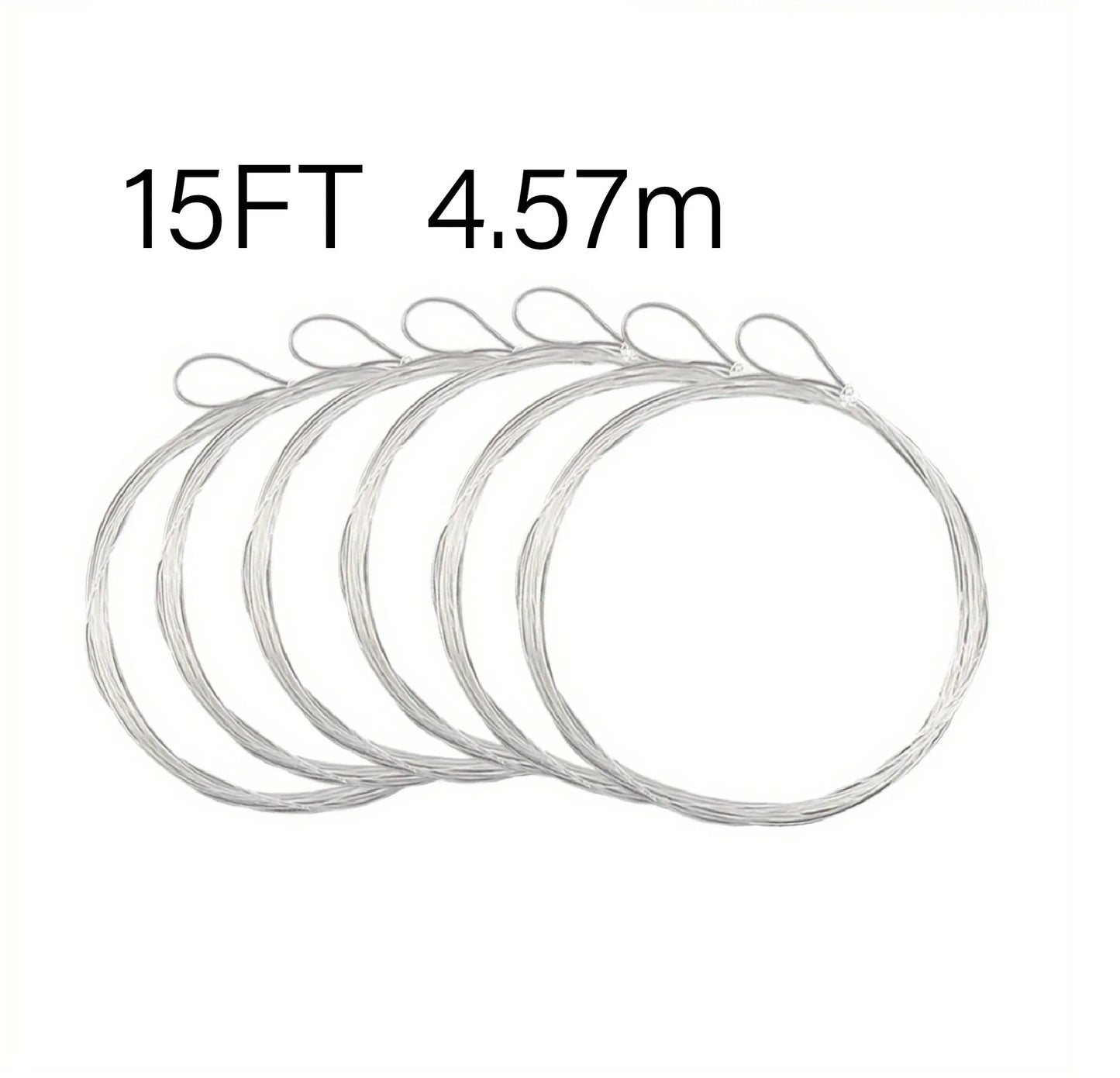 Aventik 9ft 12ft 15ft PreTied Loop Clear Tapered Fly Fishing Leader Line Made Of Nylon 6pcs