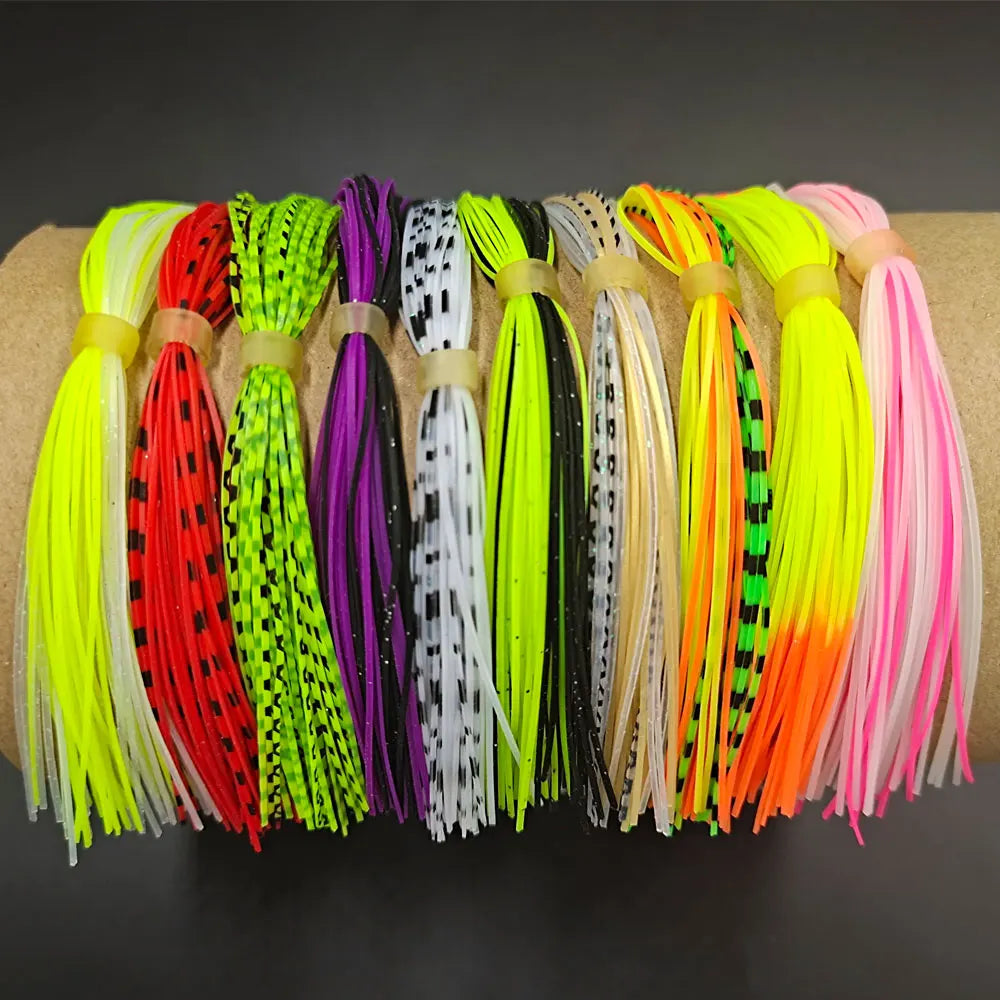 5/10 Bundles silicon skirts fishing lure Spinner bait Buzzbait  silk Rubber Jig Lures Fly Tying Material Fishing Accessories