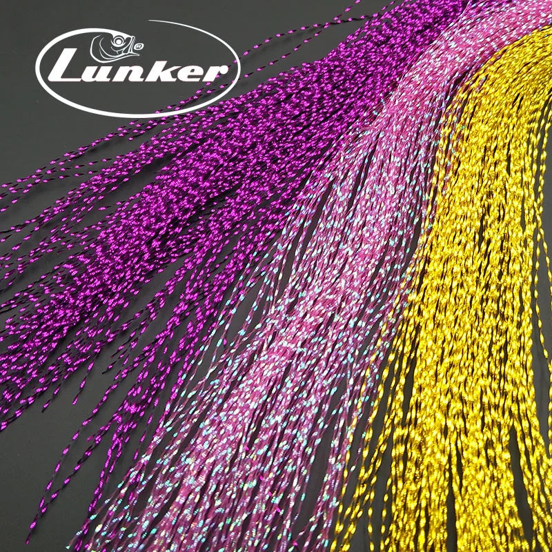 lunker fly fishing tinsel twisted strand string line tying flash crystal shining diy material assist hooks lure flies