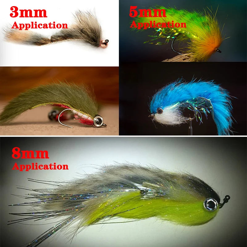 Royal Sissi 3strips total one meter pack fly tying zonker rabbit strips 3/5/8mm zonker pelt for tying zonker streamer fly lure