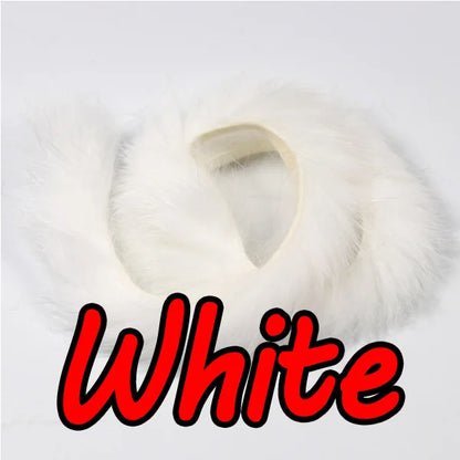 Bimoo 2pcs 5mm Wide Rabbit Fur Hare Zonker Strips for Fly Tying Material Streamer