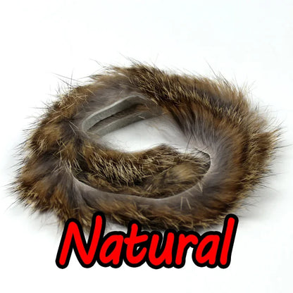 Bimoo 2pcs 5mm Wide Rabbit Fur Hare Zonker Strips for Fly Tying Material Streamer