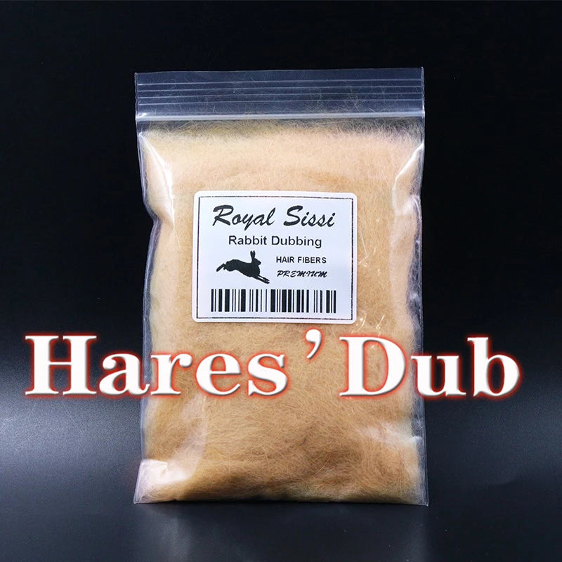 Royal Sissi 15 optional colors fly tying hare's dub genuine soft rabbit hair fiber little guard hairs spiky body tying materials