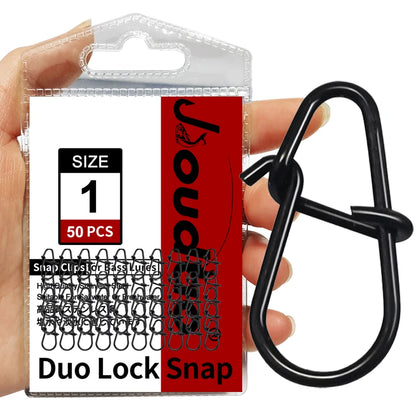 50Pcs Crankbait Snaps Stainless Steel Duo Lock Lure Snaps Quick Change Fishing Clips Fast Speed Clips Snap Hook Connector