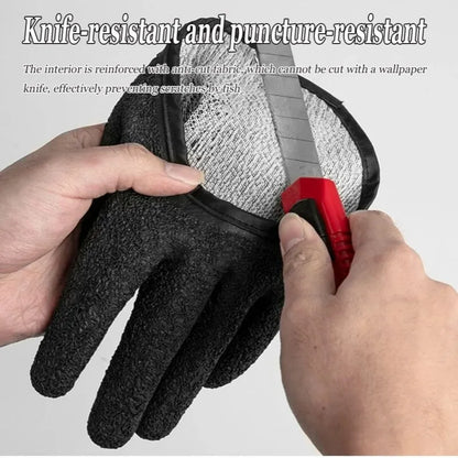 Fishing Catching Gloves Magnet Release Anti-slip Protect Hand From Puncture Scrapes Waterproof Fishing Gloves