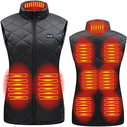 Dual switch Heating Vest Autumn and Winter Cotton Vest USB Infrared Electric Heating suit Flexible Thermal Vest