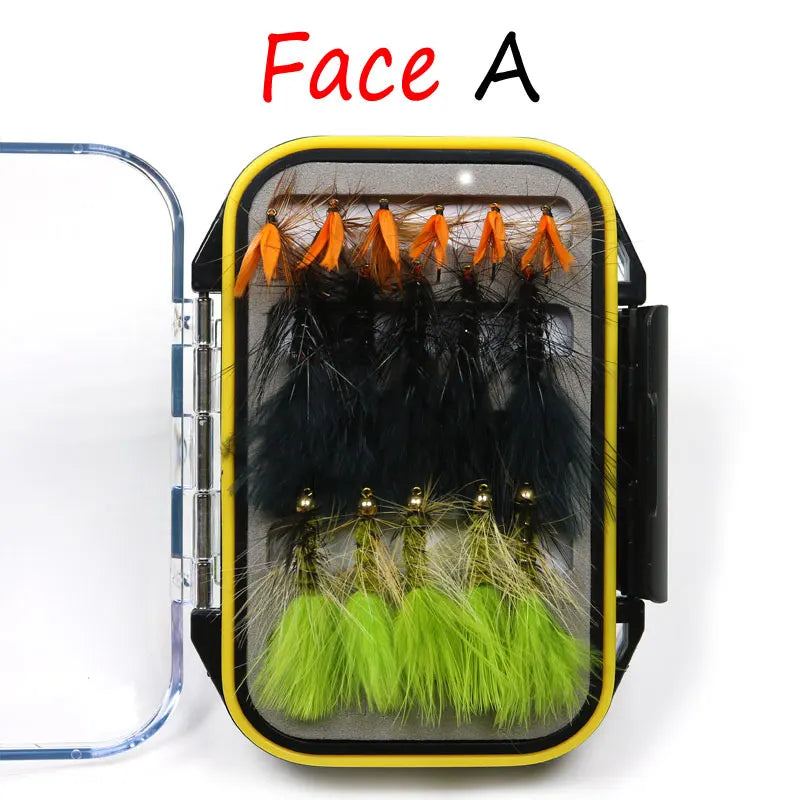 ICERIO 32PCS Fly Fishing Flies Wooly Bugger Streamer Wet Fly Trout Fishing Lure Box Tackle